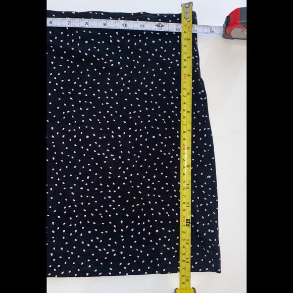 H&M Pink Polka Dots Black Skirt Size S - Picture 4 of 4